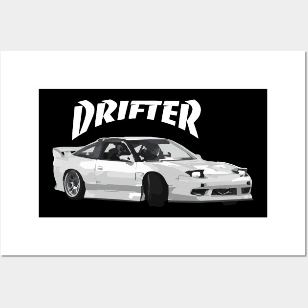 Drifter - s13 silvia 240sx Drift Racing Wall Art by cowtown_cowboy